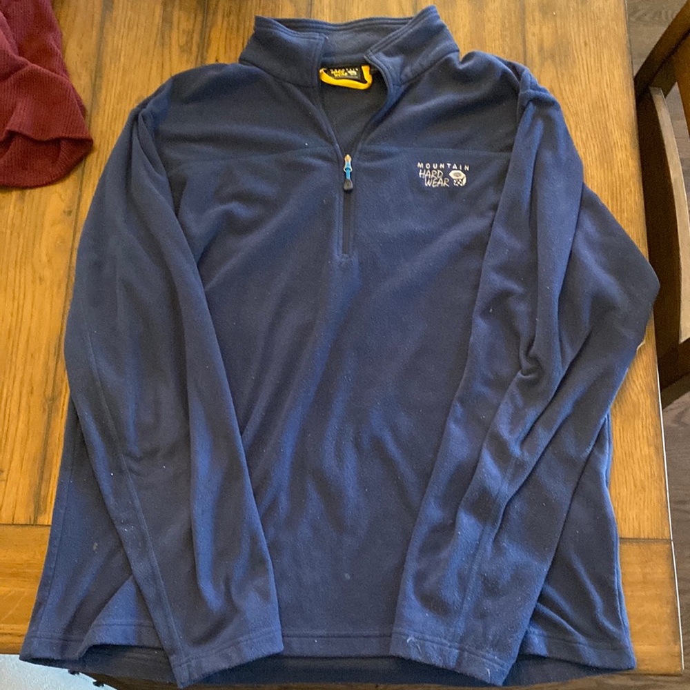 Mountain Hard Wear XL long sleeved quarter zip navy blue fleece pullover